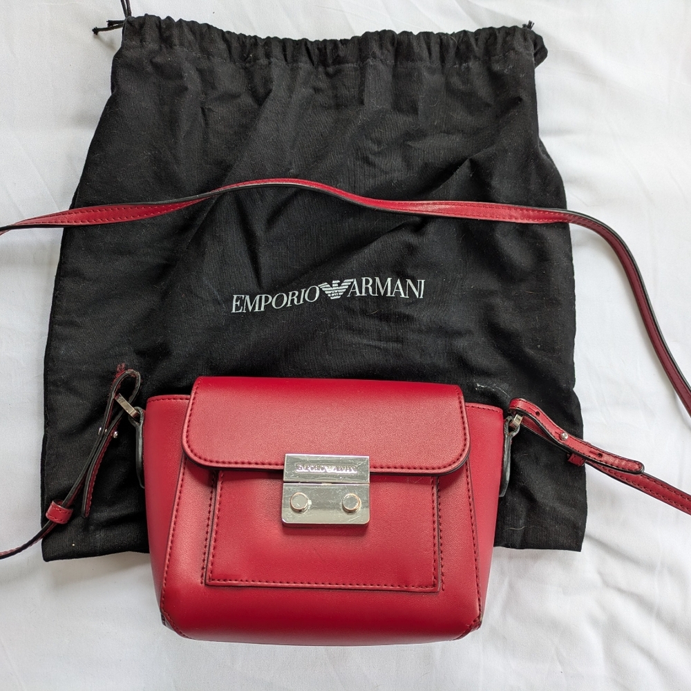 Emporio Armani Red Crossbody Bag
